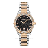 BONIA BNB10651-2637S Silver Combinasi Rosegold Dial Black Stainless Steel